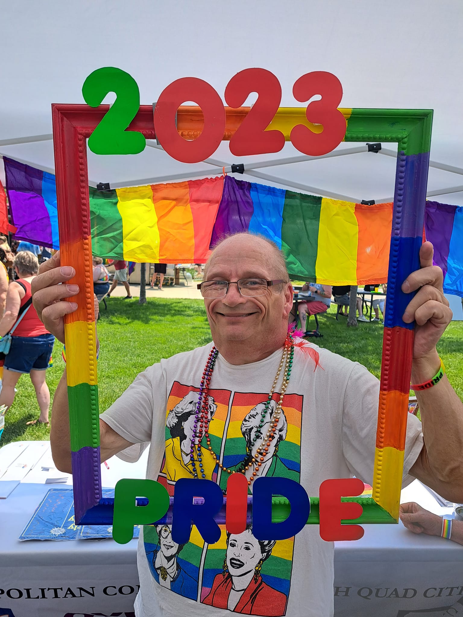 Carl F pictrue with Pride Fest frame