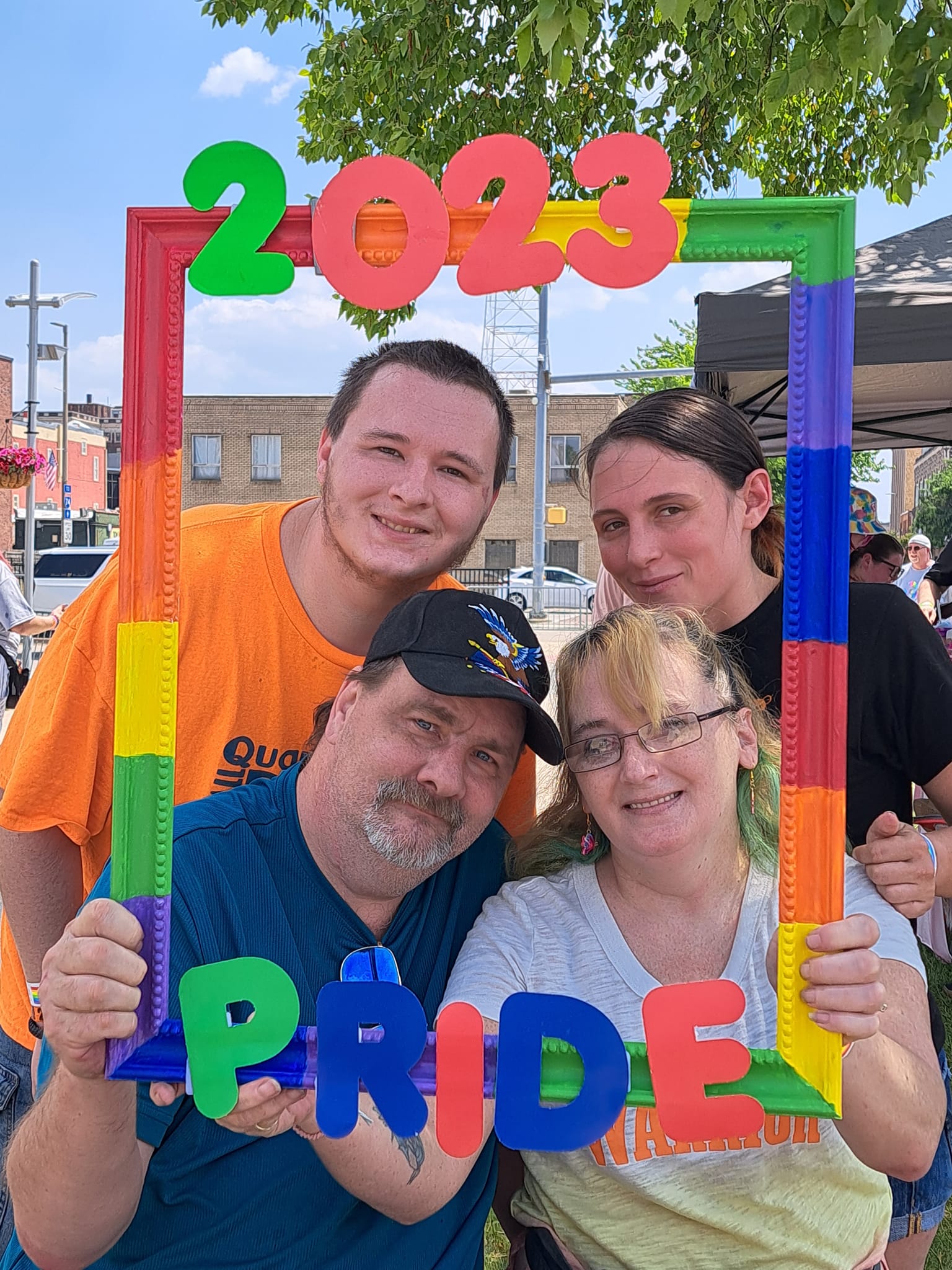 Carf Family pictrue with Pride Fest frame