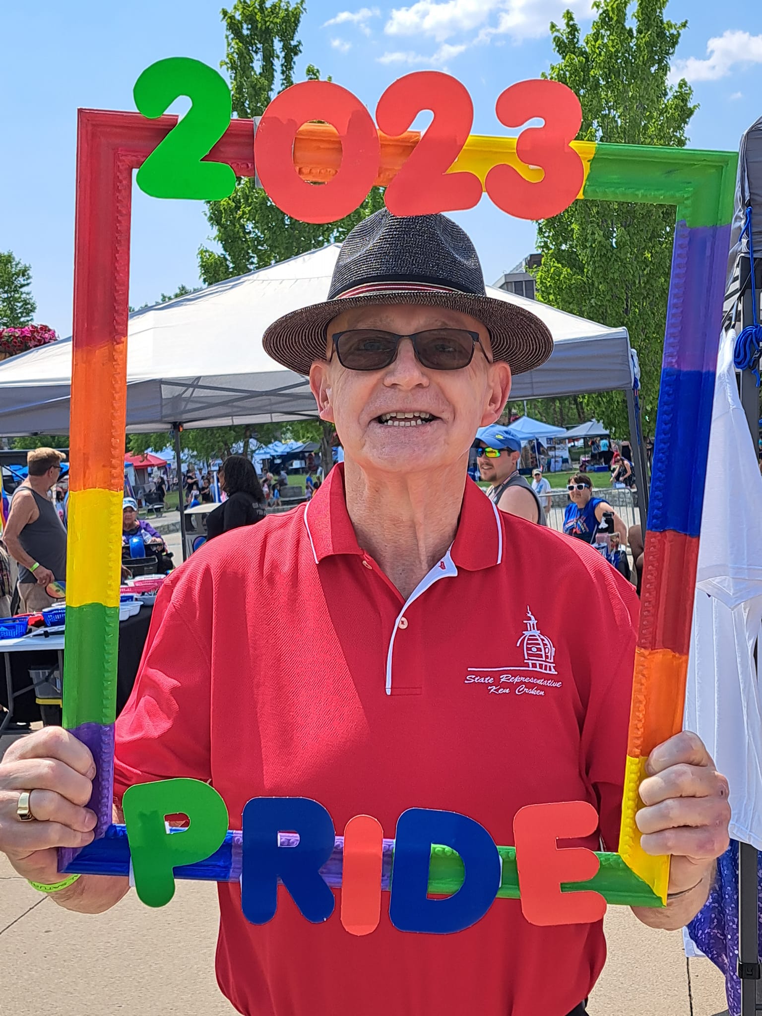 Ken C pictrue with Pride Fest frame