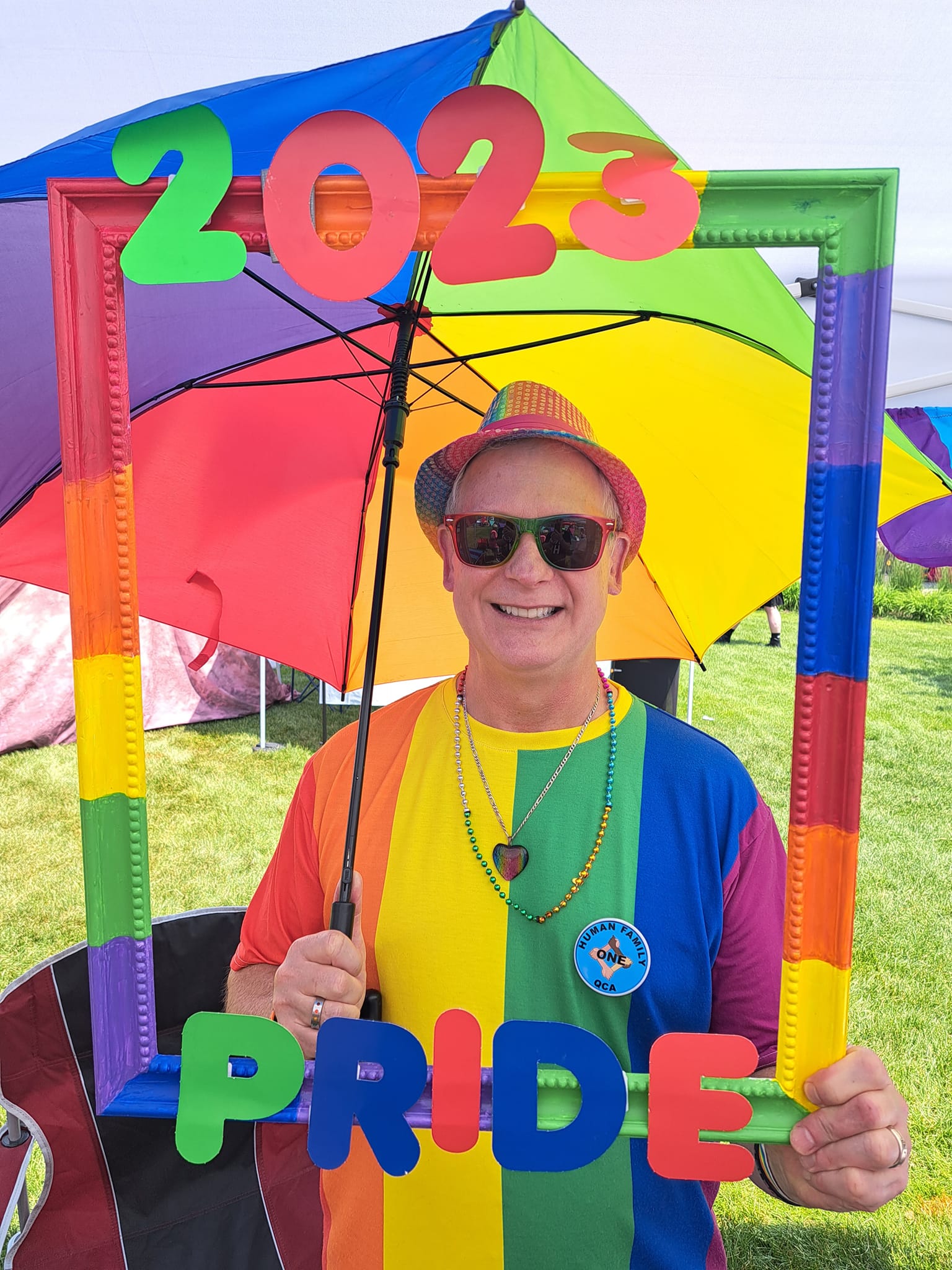 Pastor Rich pictrue with Pride Fest frame